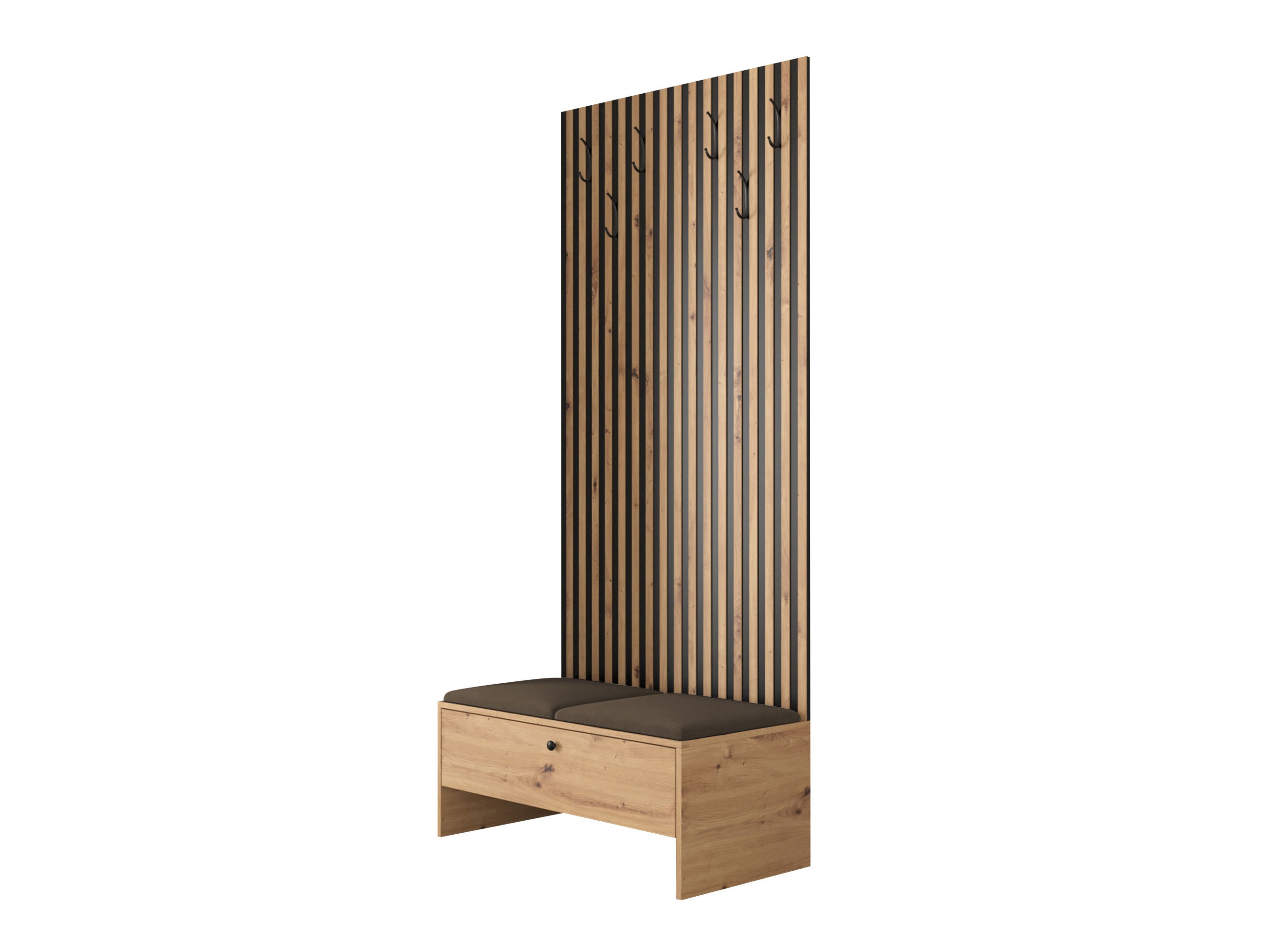 Meuble d'entrée Donio IV (Chêne Artisan + Polo 877)