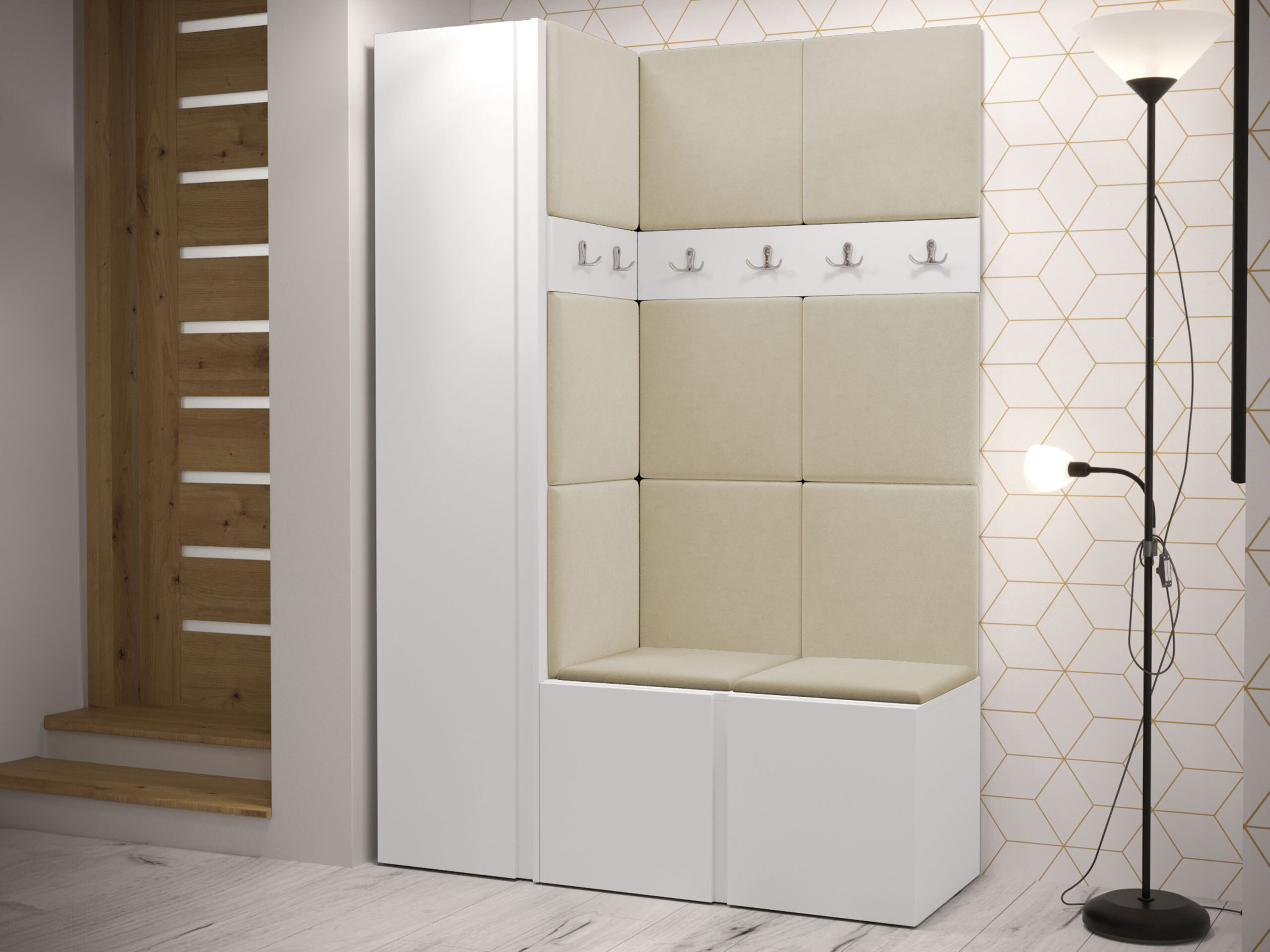Meuble d'entrée Pinis IX (Blanc)
