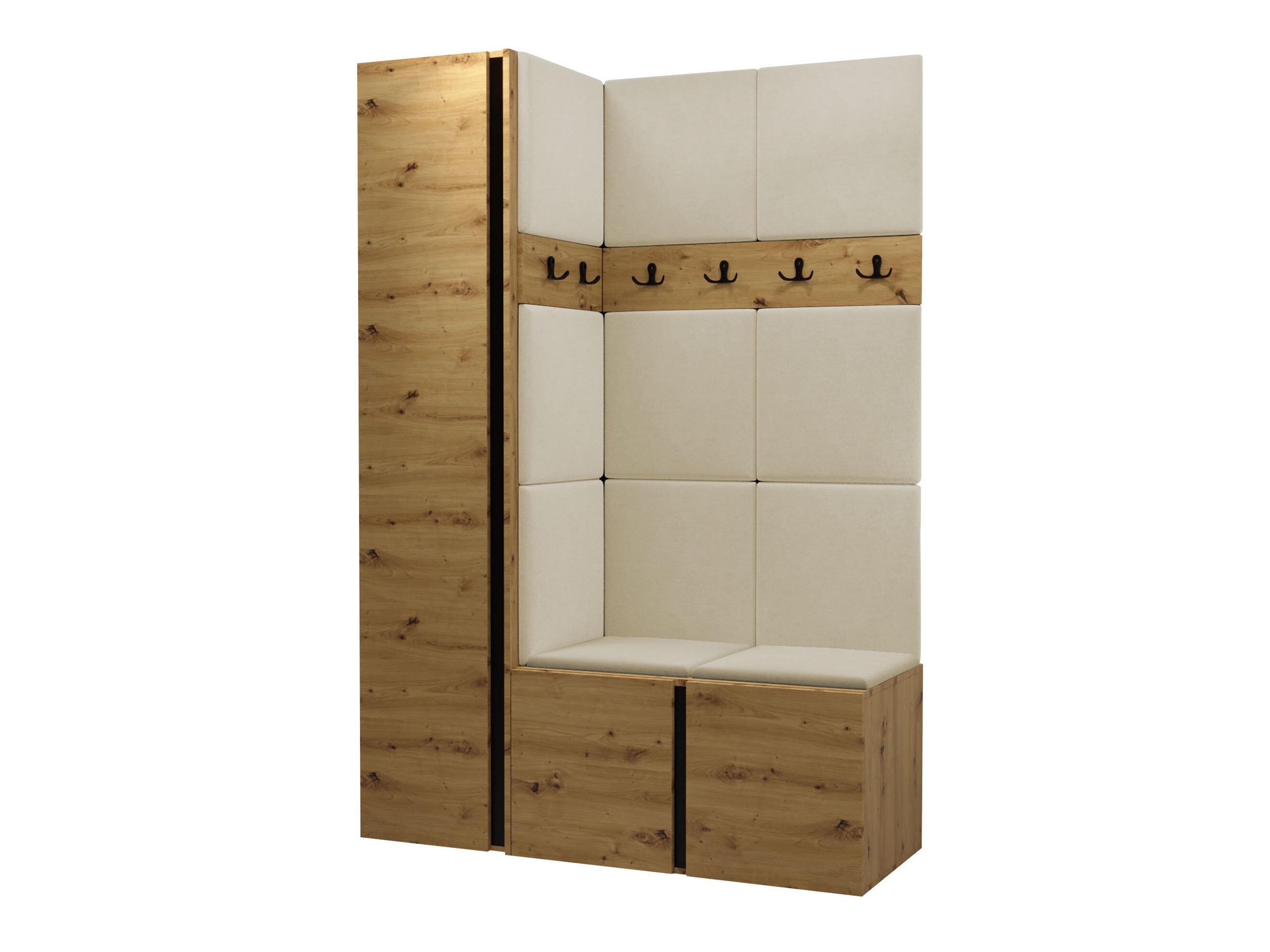 Meuble d'entrée Pinis IX (Chêne Artisan)