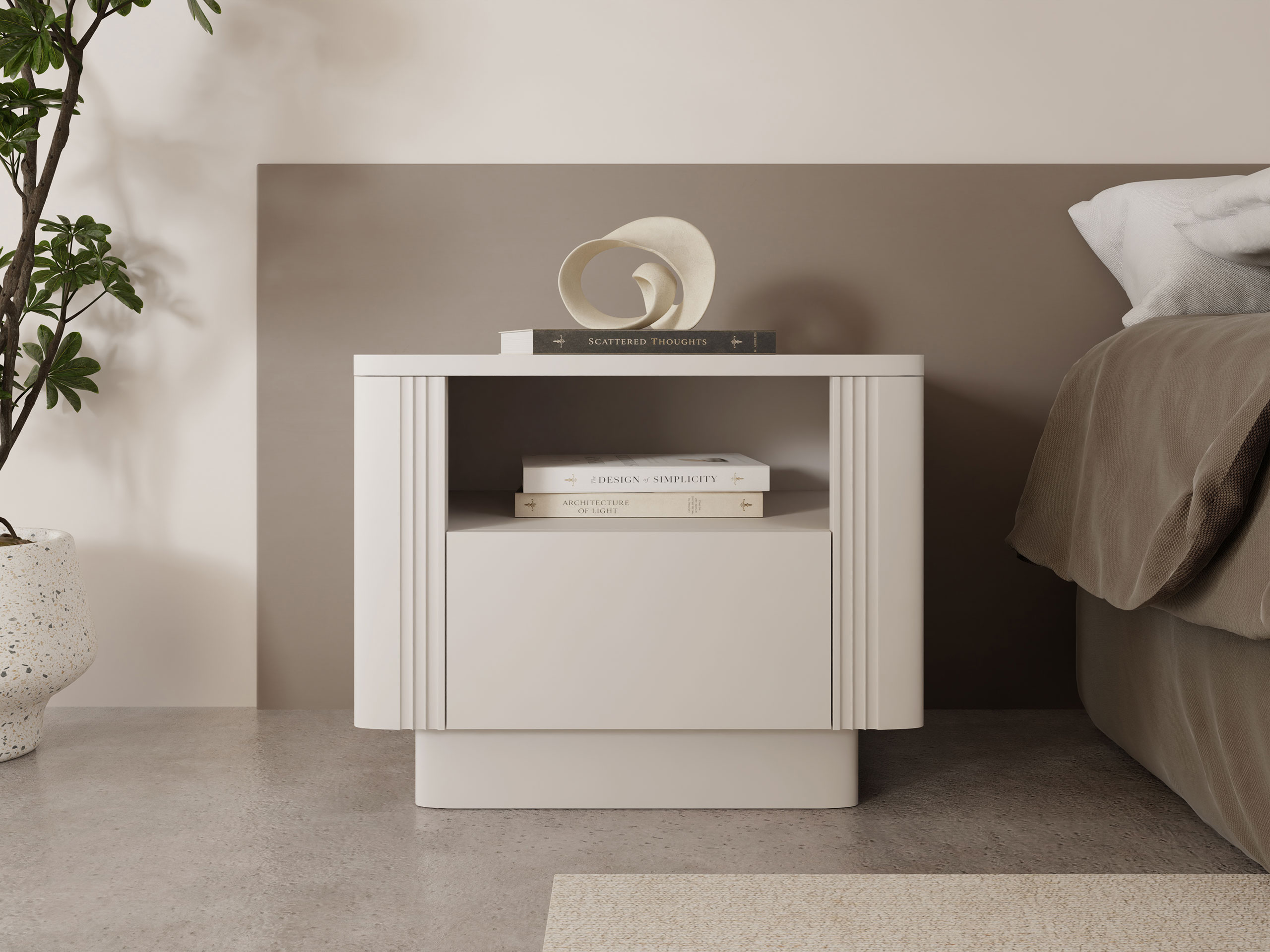Table de chevet Comfivo Arbal (Beige)