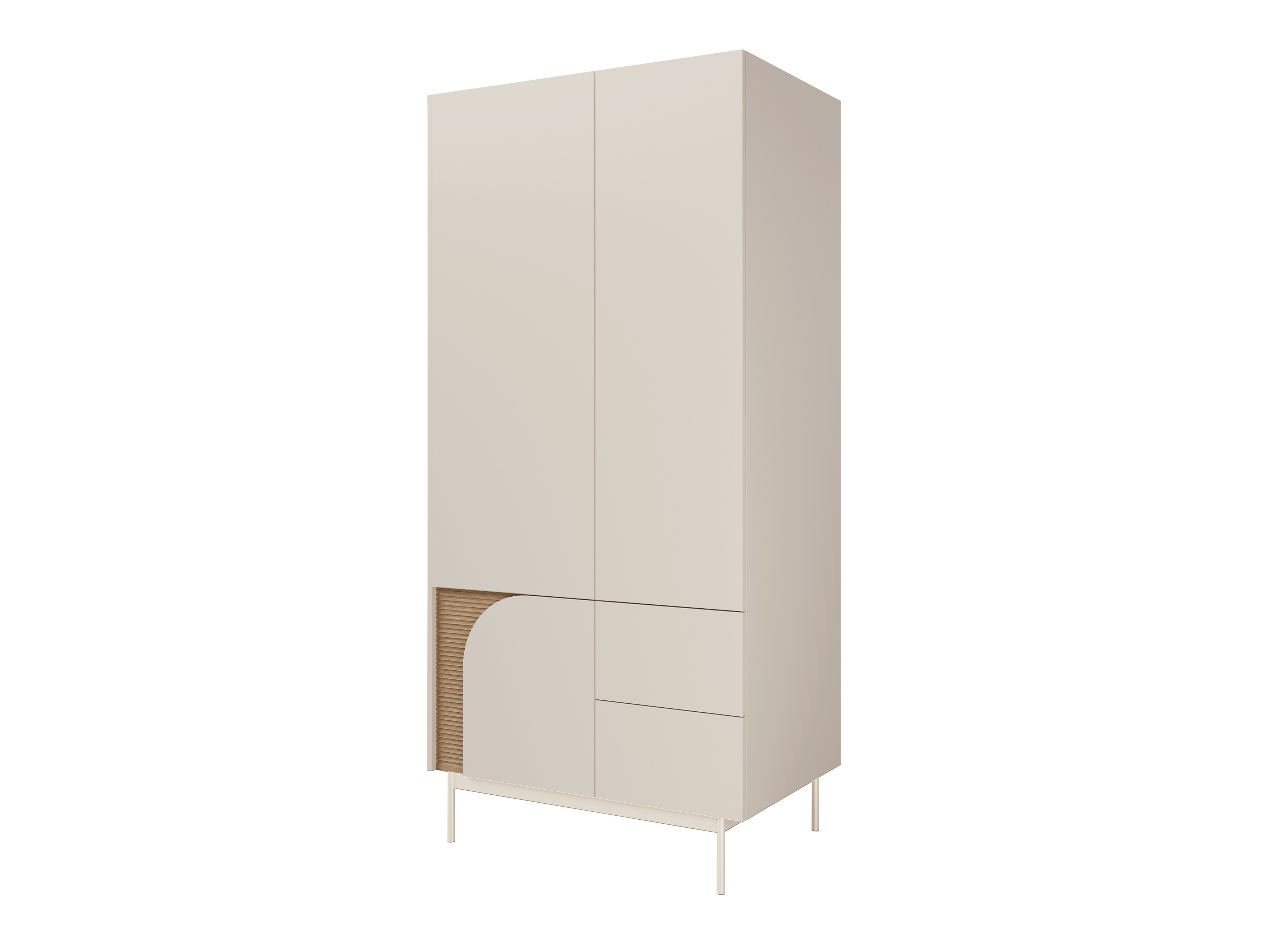 Armoire Dunsonu 100 (Beige + Chêne)