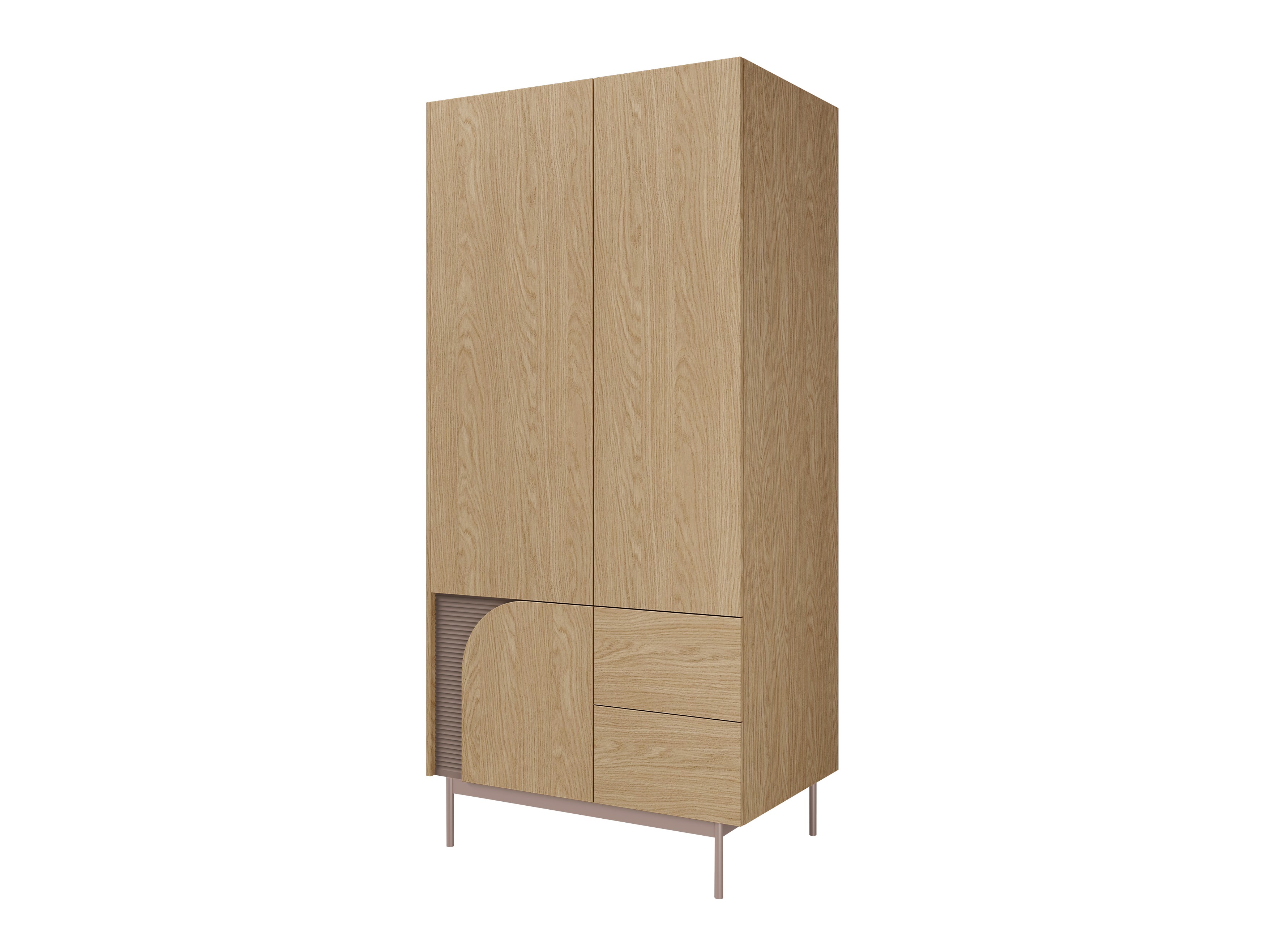 Armoire Dunsonu 100 (Chêne + Taupe)